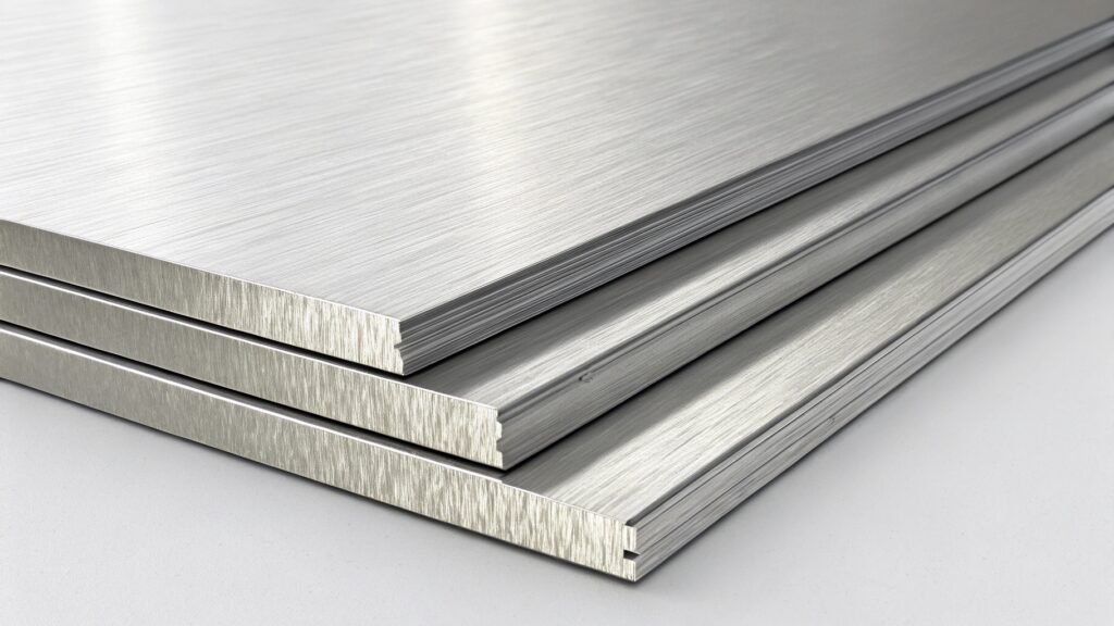 alt text: Piece of 6061-O bending vs. piece of 6061-T6 cracking on the same bend